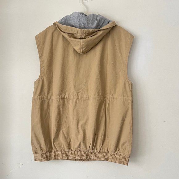 NEW Aerie OFFLINE Cotton Canvas Hooded Cargo Vest, Size S Oversized Fit - Picture 5 of 16